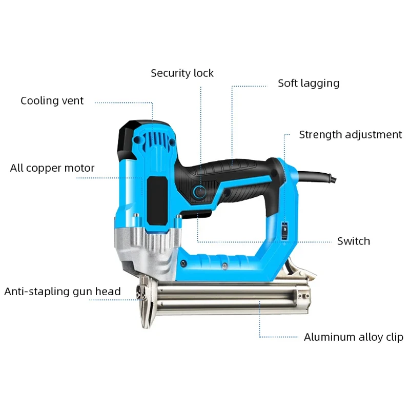 Electric Nail Gun Dual-purpose Nail Gun F30 Straight Nail Gun Multifunctional Ceiling Nail Shooting Tool Woodworking Tool