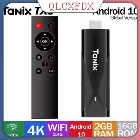 Original TANIX TX8 Smart TV Box Android 10 TV Stick Allwinner H313 2GB 16GB 2.4G WIFI 4K MINI TV Dongle Set Top Box Media Player