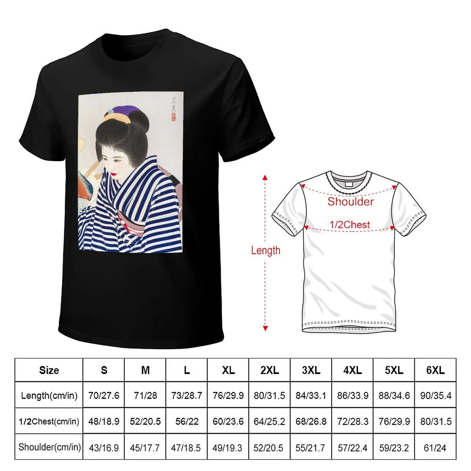 Shimura Tatsumi Five Figures of Modern Beauties T-Shirt custom t shirt plain mens champion t shirts