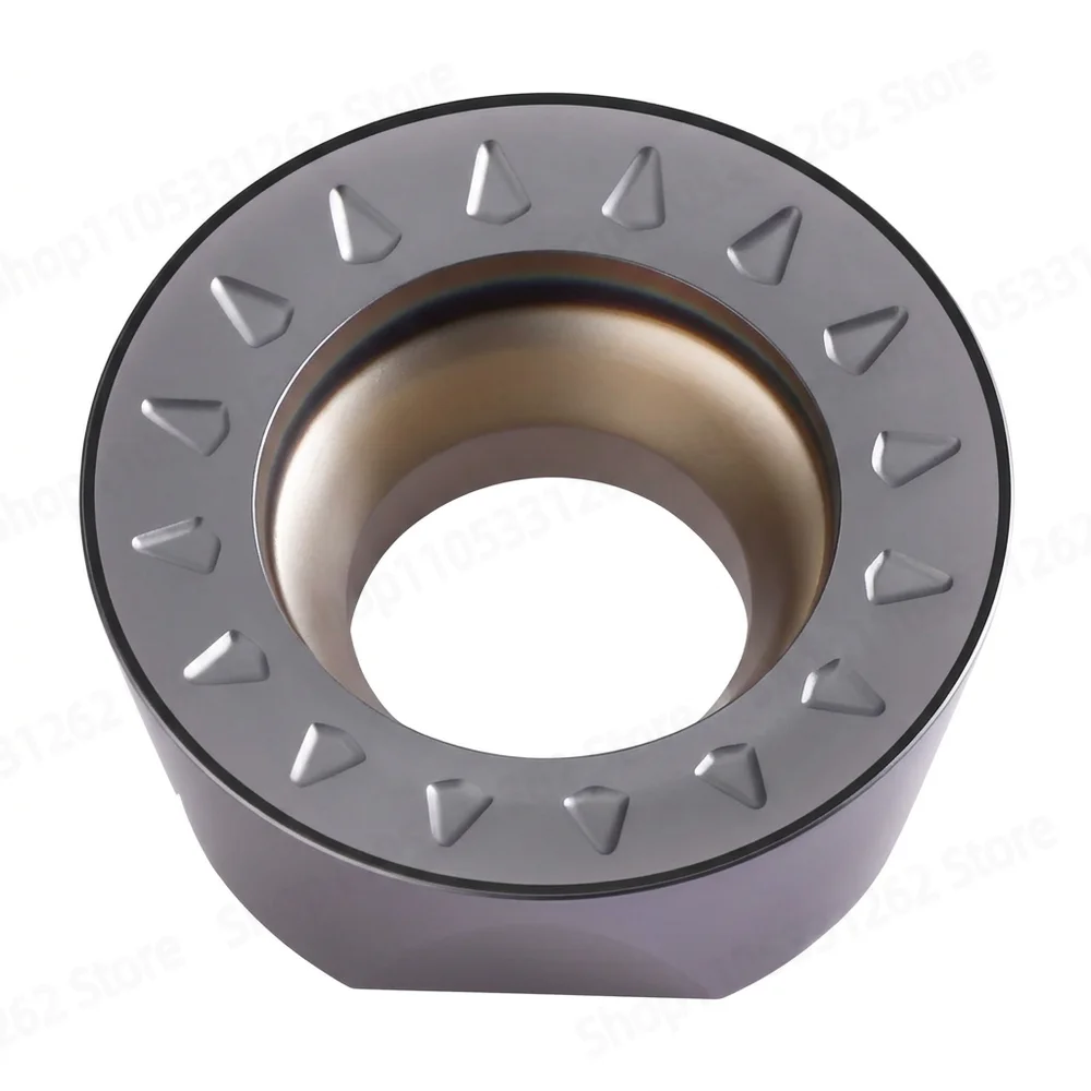 For RPMT10T3MOE-JS Carbide Round Milling Insert R5 CP8018 for Carbon Steel Mold Steel P20 Pre-hardened Stainless Castings