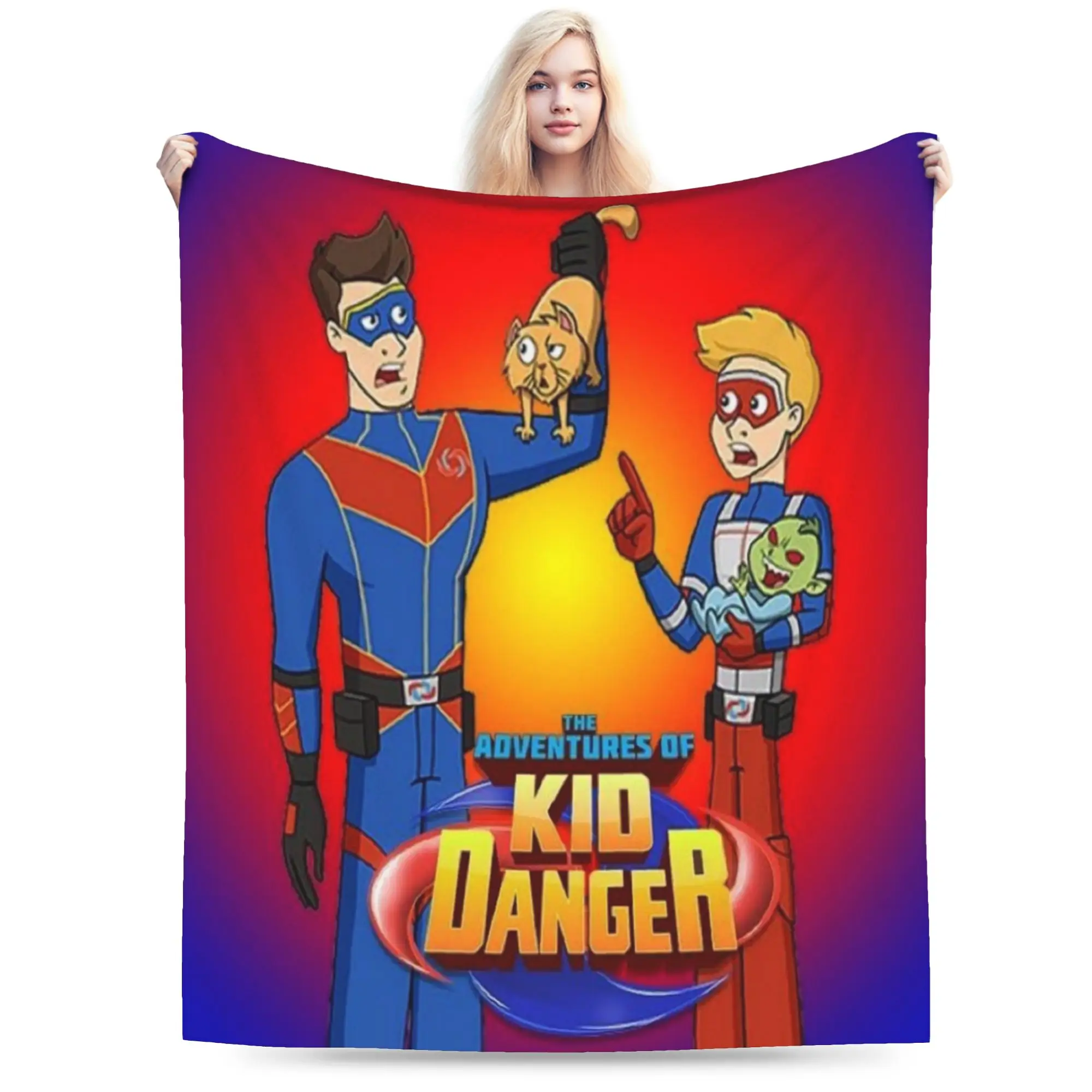Captain Henry And Kid Danger  Blanket Super Soft Fleece Novelty Gift  Throw Blankets Plush Thin Quilt