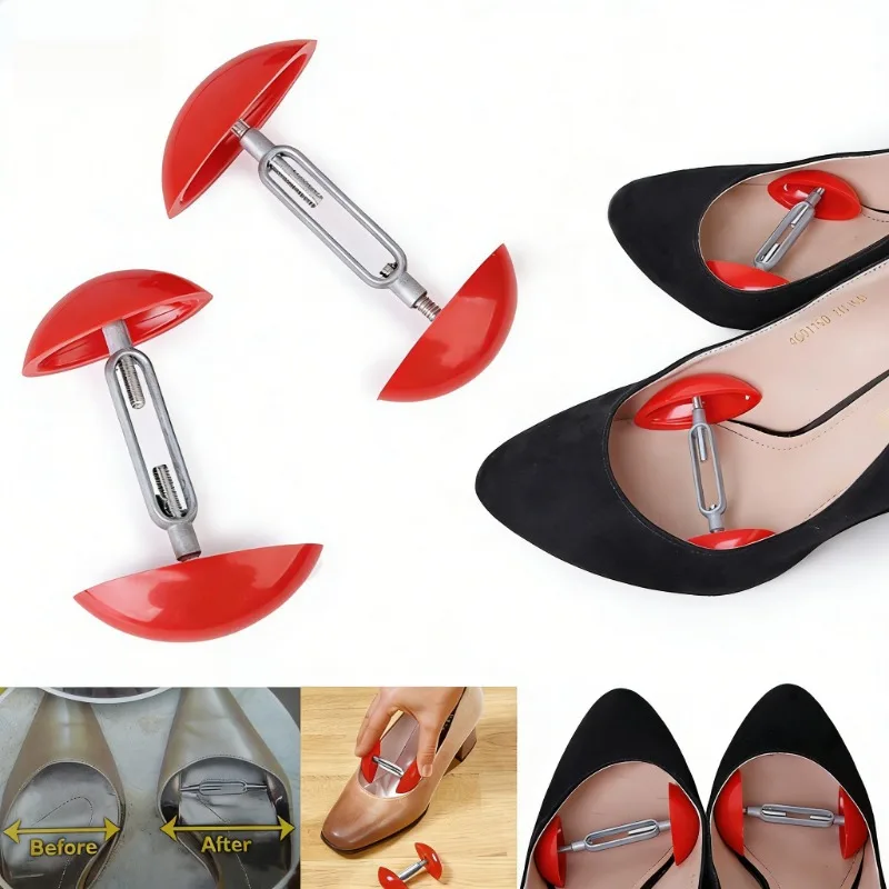 2Pcs New Adjustable Mini Shoe Stretchers, Shoe Width Extenders & Shapers, Portable Shoe Trees for Men's & Women's Footwear