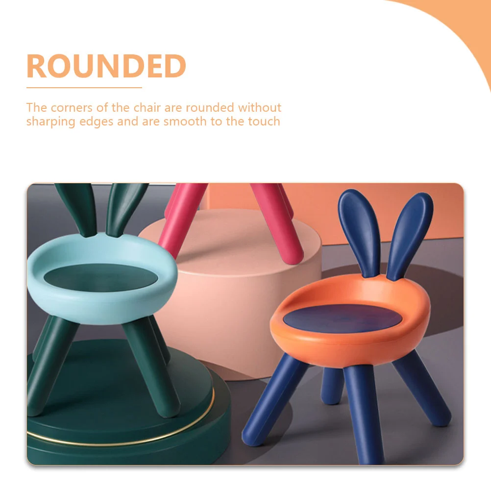 Kids Chairs Armchair Children Plastic Back Stool Anti-fall Kindergarten for Household Toddler Pink