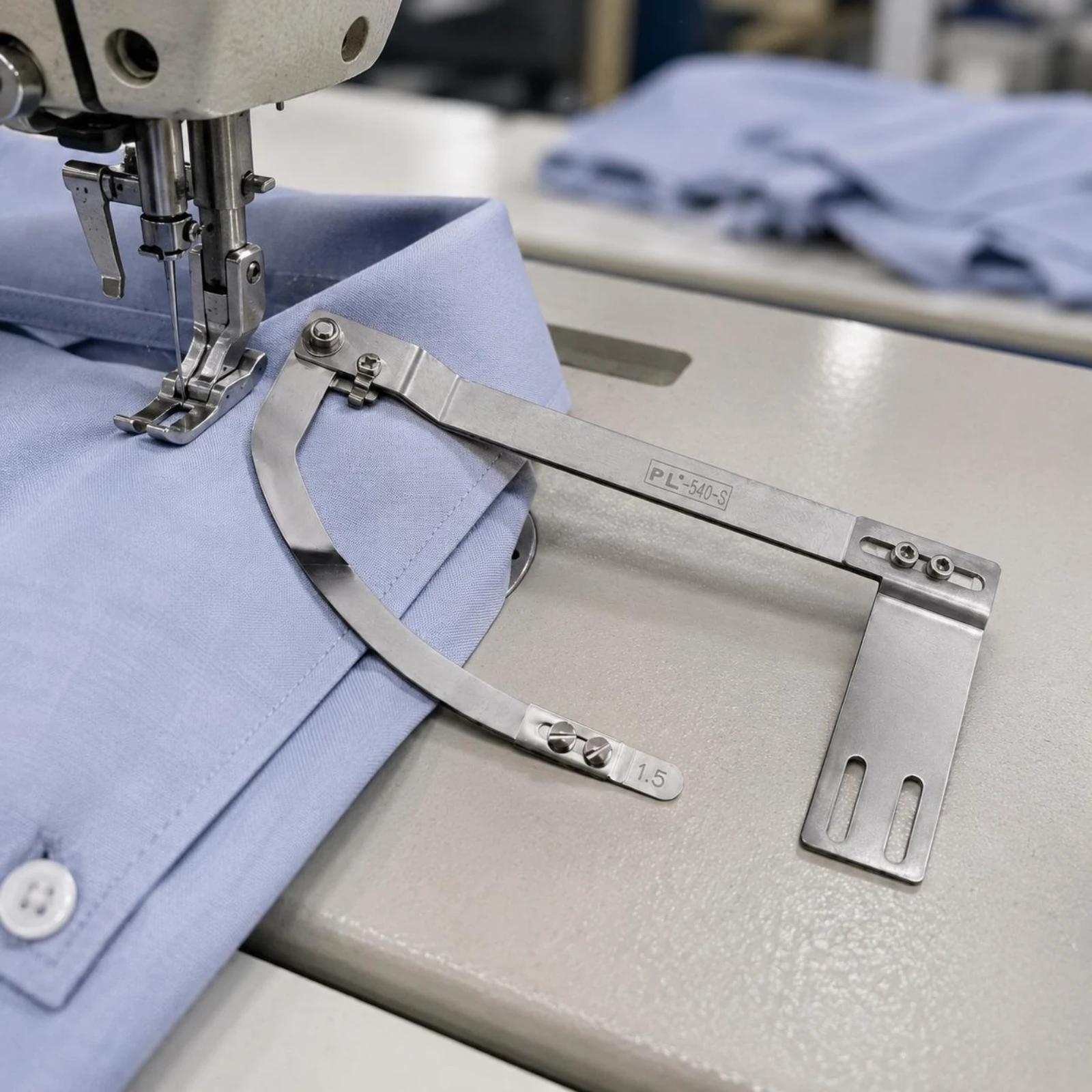 Placket Sewing Attachment Interchangeable Pressure Plates Stainless Steel Sewing Machine Attachment Metal Clamp Curved Arm