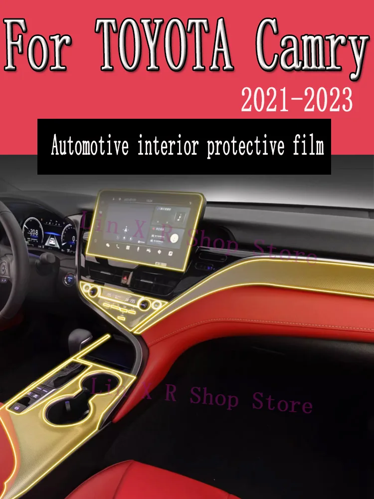 

For TOYOTA Camry 2021-2023 Automotive Gearbox Air Panel GPS Navigation Screen Interior TPU Protective Film Anti-Scratch