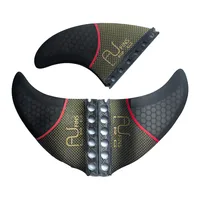 FUTUER Aletas para tabla de surf, paquete de 3 paletas de fibra de vidrio y panal, aletas para tabla de surf, accesorios para surf, recreación marina