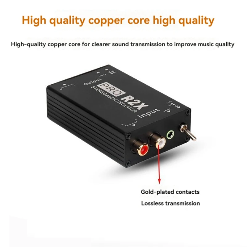 3.5MM+RCA Audio Isolator Audio Current Acoustic Isolator Audio Noise Eliminator Common Ground Isolator Automobile