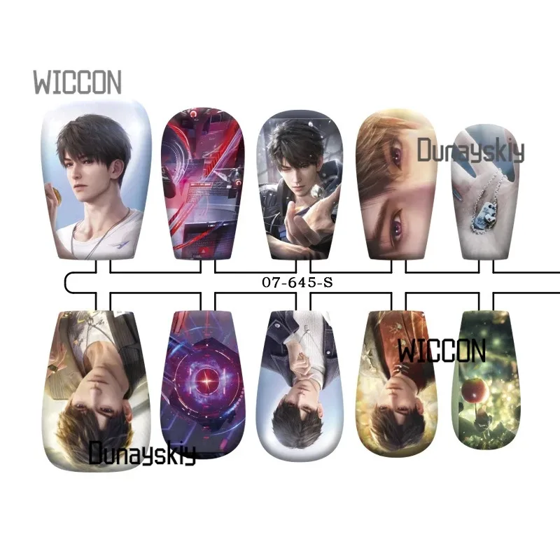 "Love and Deep Space" Series – Halloween Anime Nail Art Collection medium size nail