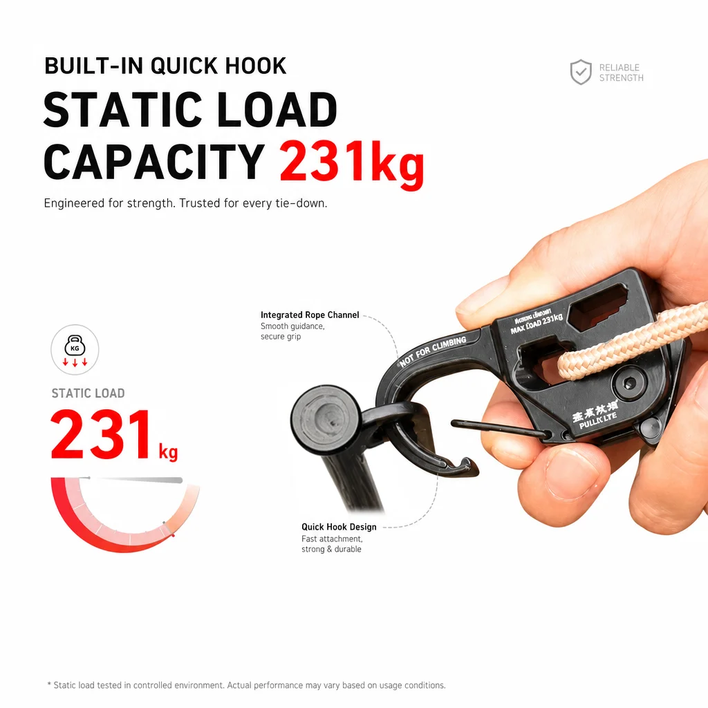 Tent Rope Adjuster Rustproof Aluminum Alloy Quick Release Self-Locking Lightweight Portable Outdoor Camping Accessories