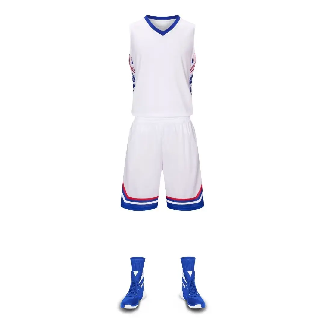 

New Style Men's Basketball Jersey Breathable and Quick Dry Custom LOGO Team Fitness Fashion Two Piece Set Vest Sublimation OEM