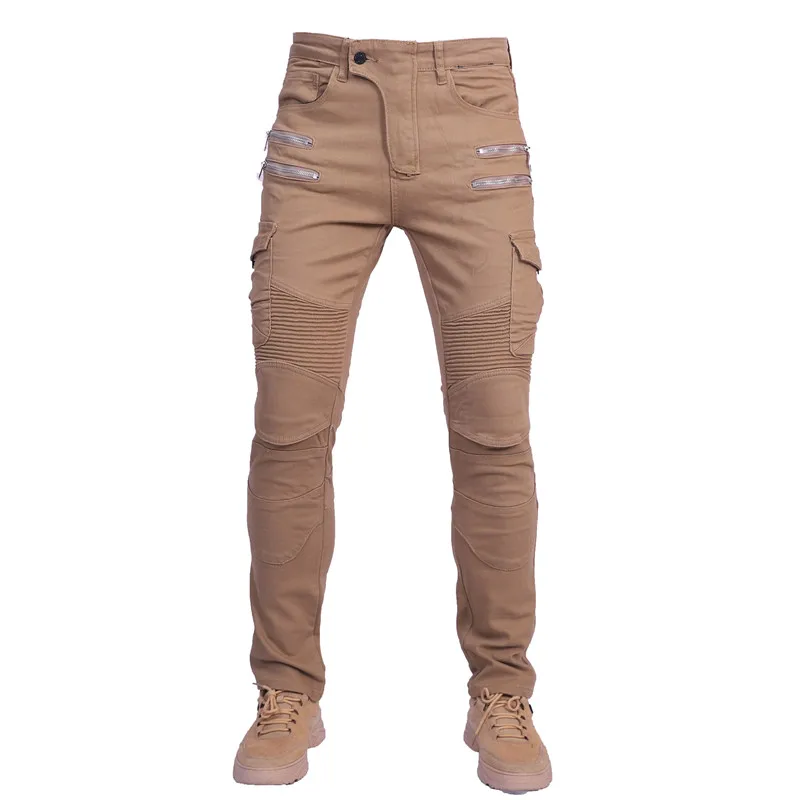 

Классические мотоциклетные брюки с защитой от падения, двойная молния, MOTORPOOL UBS06 PK718, джинсы для мотокросса, мужские джинсы для бездорожья, велосипедные брюки для отдыха