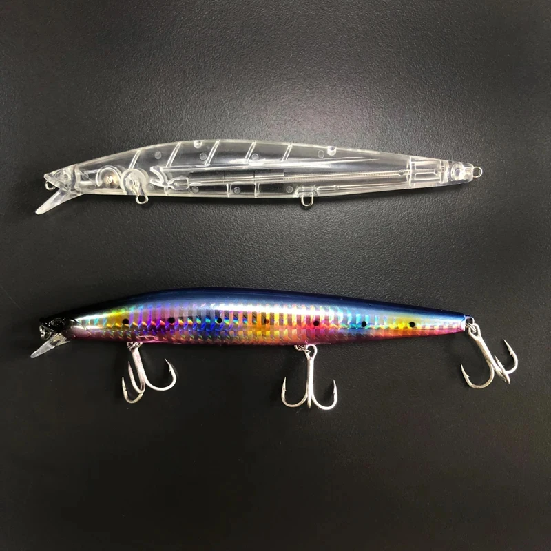 

50Pcs Unpainted Blank Minnow Fishing Lures 145mm 22g Wobbler Seawater Pike Bass Blanks Body Plastic Artificial Bait Pesca Tackle