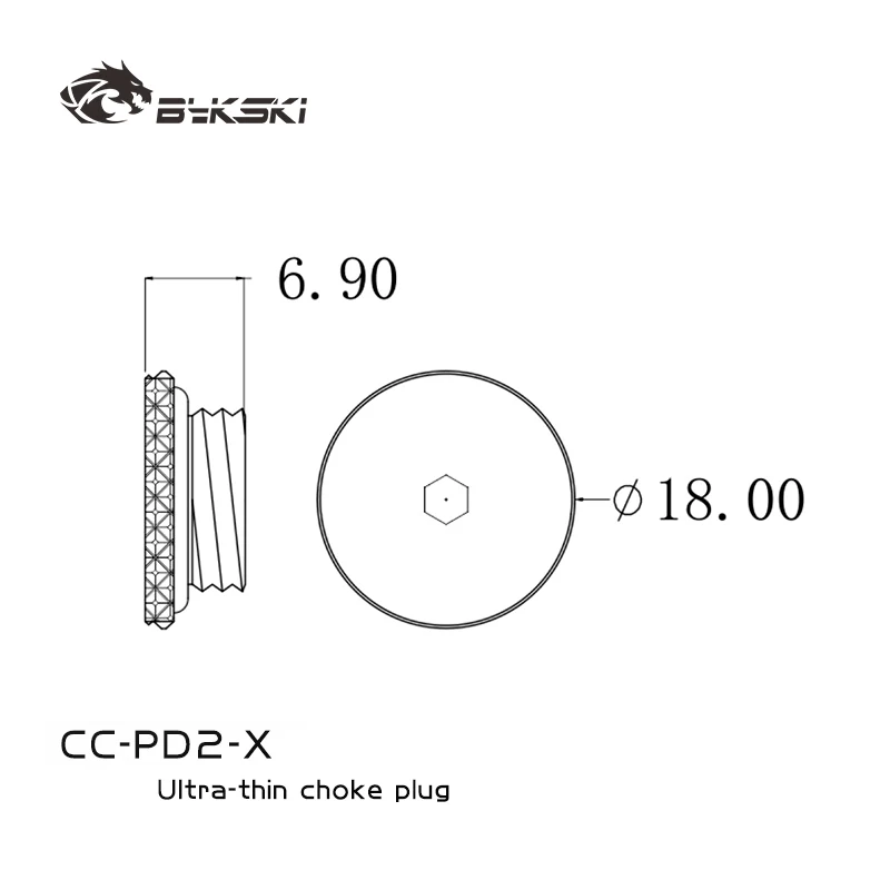 

Bykski CC-PD2-X G1/4 "ультратонкий внутренний шестигранный уплотнительный замок для шестигранного ключа 6 мм, компьютерные аксессуары, фитинг, концевая заглушка