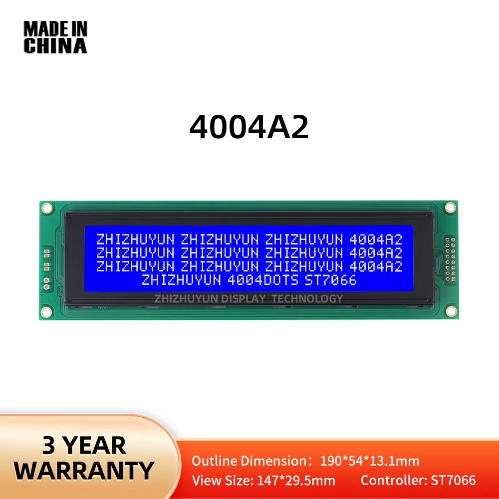 4004 문자 LCD 모듈 디스플레이 스크린, 블루 LED 백라이트, SPLC780D 컨트롤러 내장, 4004A2, 5V, 40X4