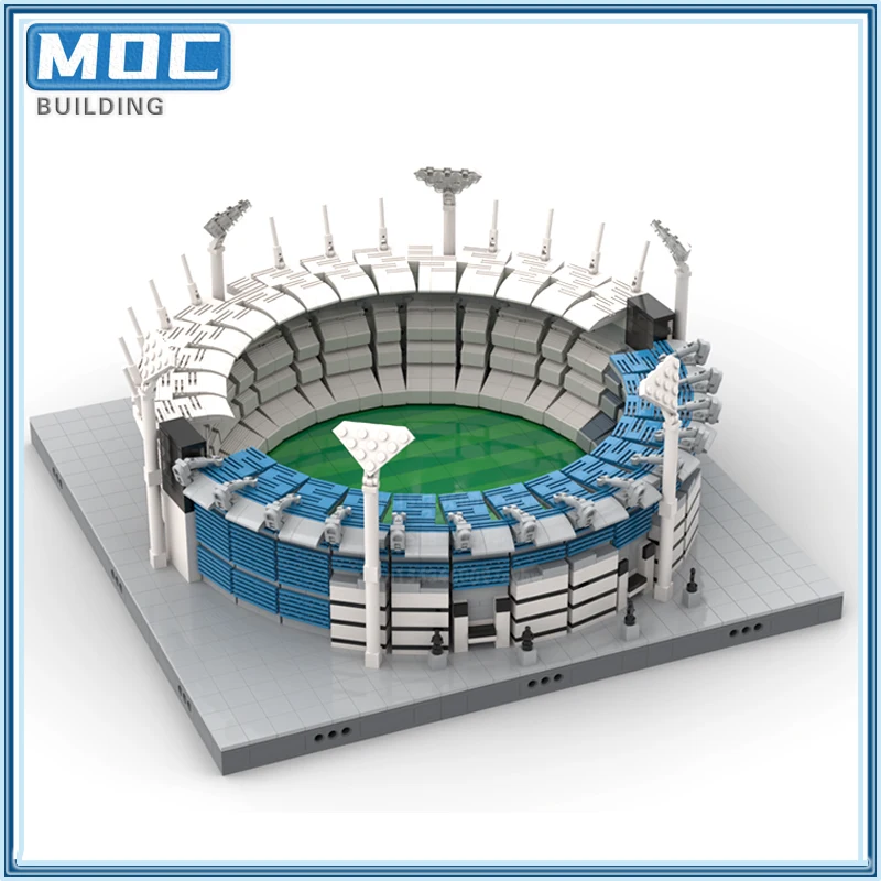 Décennie s de construction MOC de Melbourne Cricket Ground, modèle d'architecture, briques de technologie d'assemblage de bricolage, jouets de collection City View, cadeaux