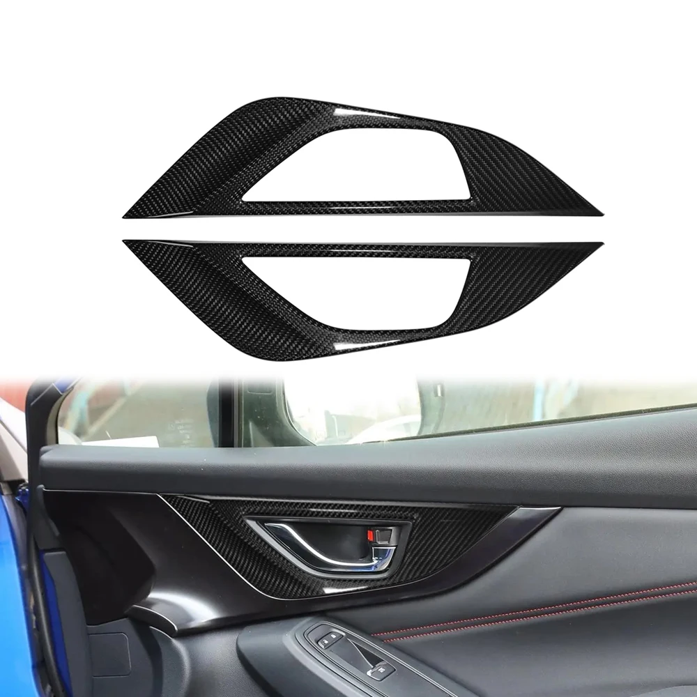 

Dry Carbon Fiber Car Front Door Inner Handle Frame Cover Trim Car Accessories For Subaru WRX 2022-2024