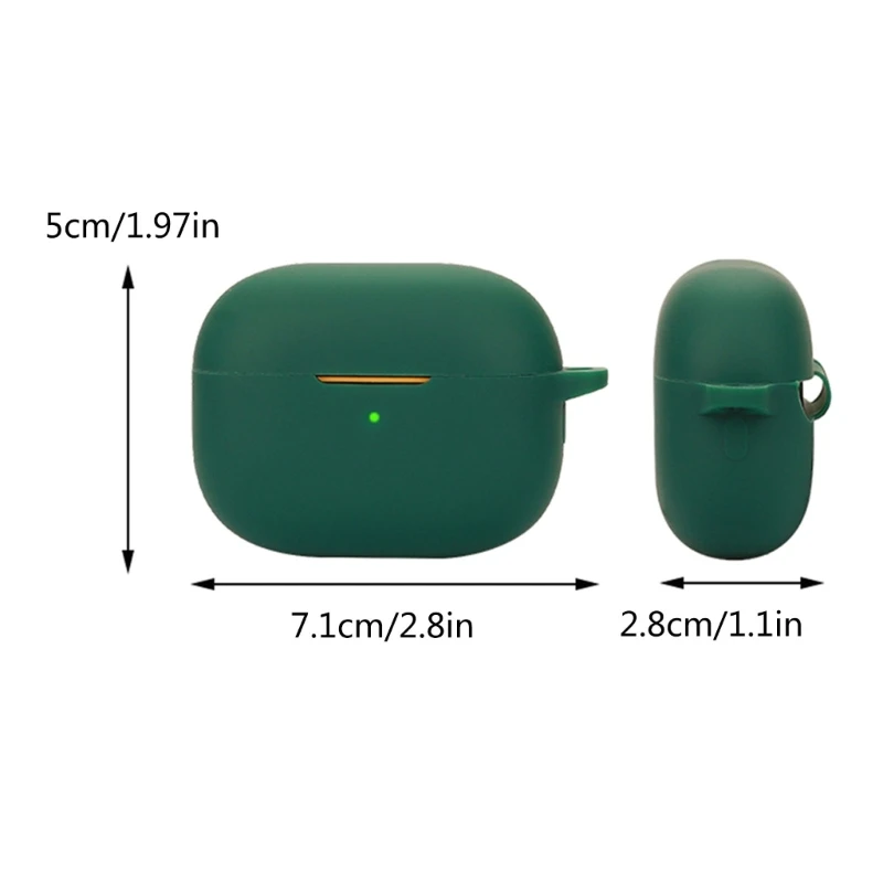 K1AA Schokbestendige siliconen beschermhoes service opbergtas voor oortelefoons