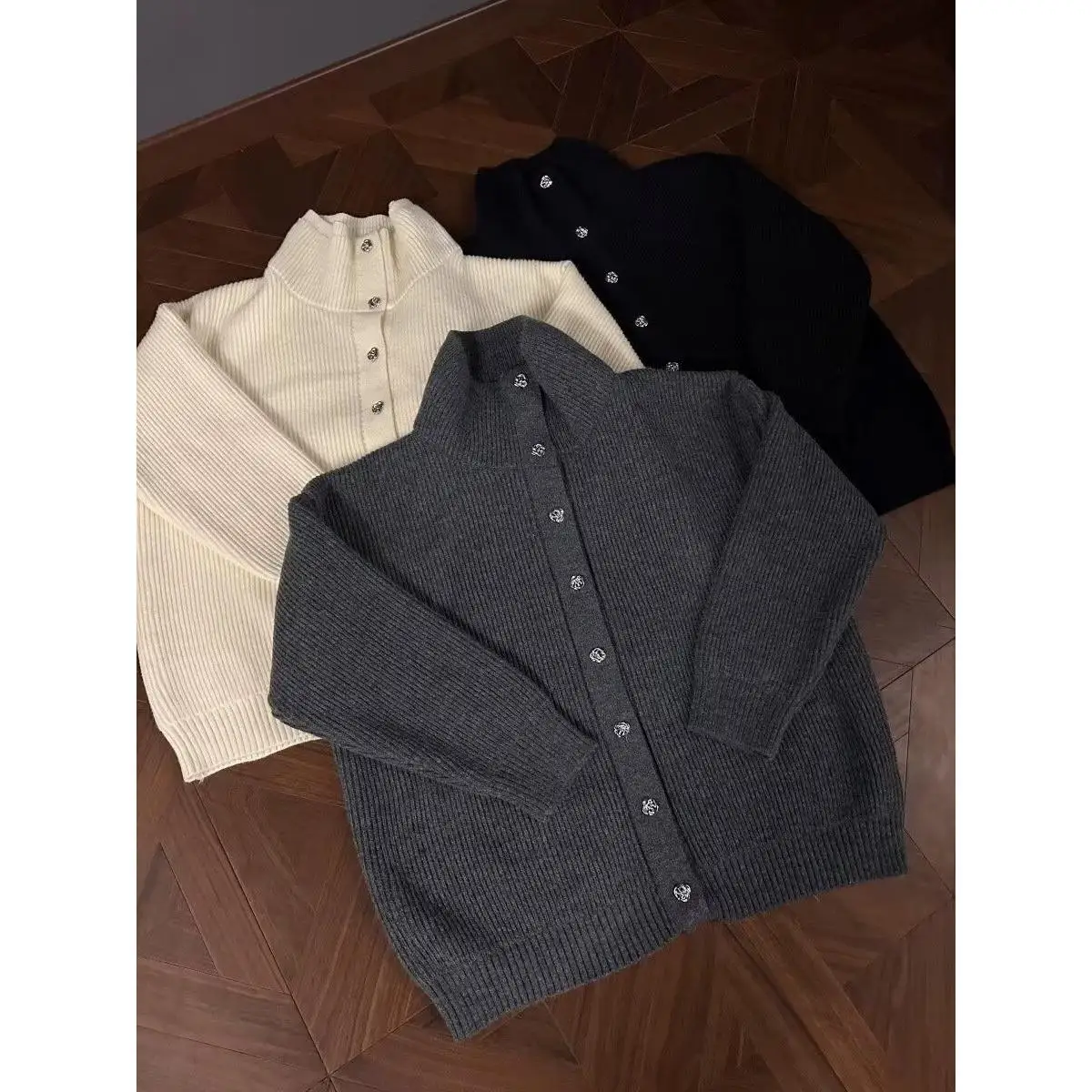 

Повседневный вязаный свитер в американском стиле ретро с v-образным вырезом, мужской цветной открытый кардиган, зимнее длинное пальто на молнии све для подростков