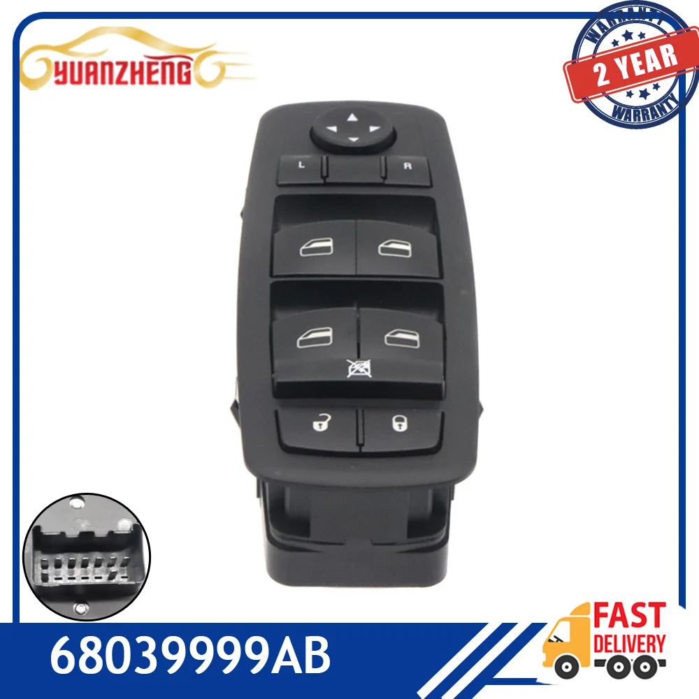 

68039999AB Lifter Master Power Window Control Switch 68039999AC For Dodge Journey Chrysler Town Country Jeep Liberty 06-14