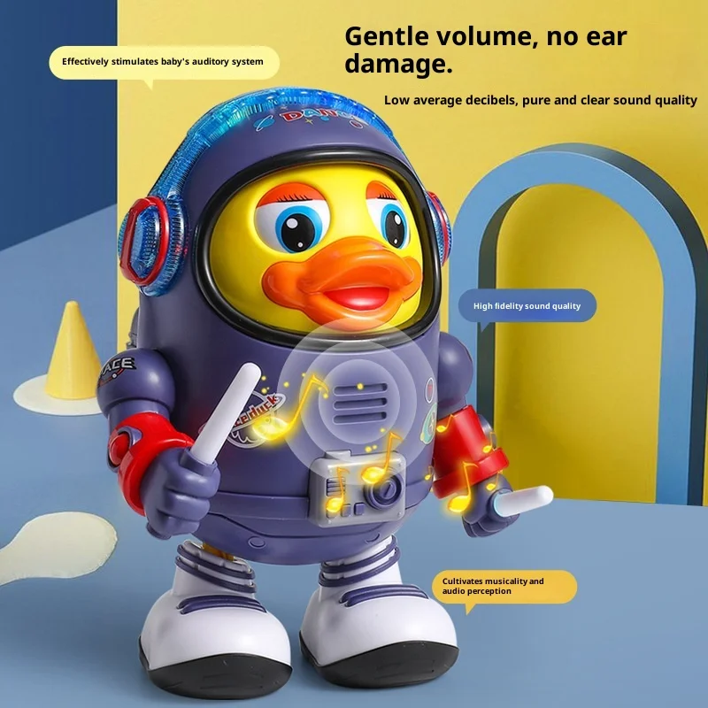 Vendita calda Duck spaziale danzante elettrico, giocattolo robot che canta e ondeggiano, regalo educativo interattivo per l'apprendimento dei bambini