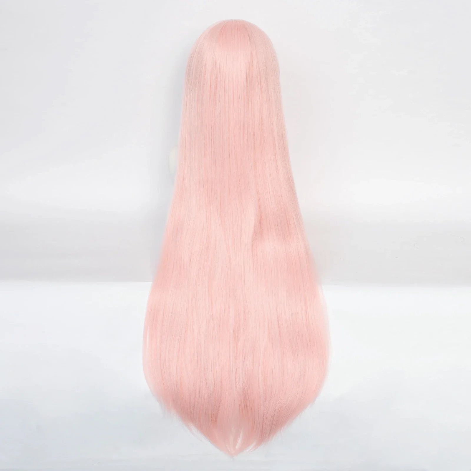 RANYU Anime Long Women Wig Pink Synthetic Straight Cosplay Fluffy Hair Heat Resistant Wig For Party