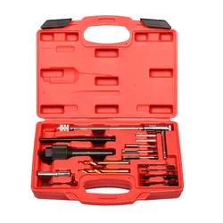 16 Piece Preheating Plug Repair Tool Thread Repair Drill Wrench Spark Plug Gap Extractor Kit 8MM 10MM Glow Plug Remover