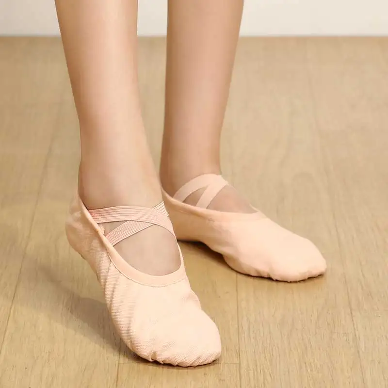 Diplip Ballet Dance Shoes for Women Girls Split Soft Sole Ballet Slippers Fabric Ballet Shoes Flat Professional  Canvas Shoes