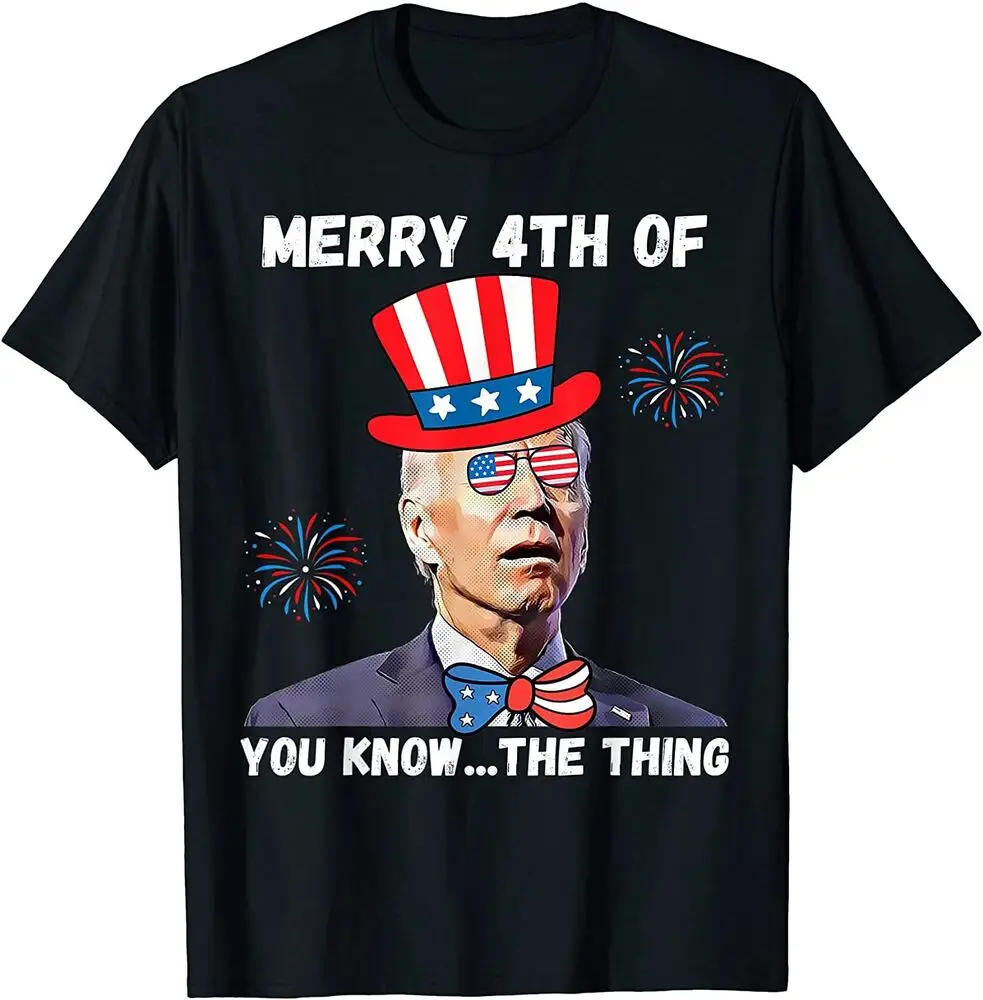 Biden Dazed Merry 4th Of You Know 4th July T-Shirt Summer Tees Cotton Luxury brand vintage oversized