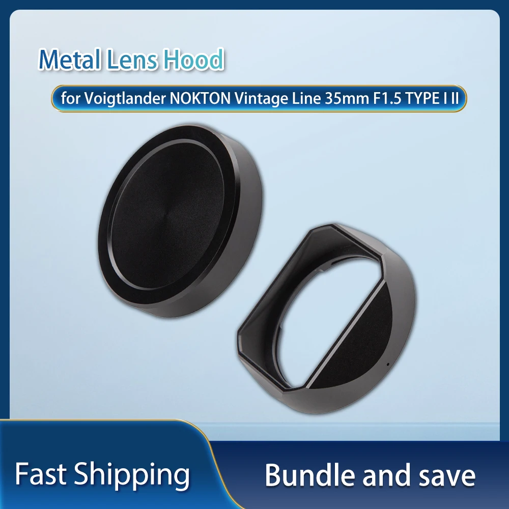 

Metal lens hood Lens Hood with Cap Lens Hood for Voigtlander NOKTON Vintage Line 35mm F1.5 TYPE I II Camera Accessories