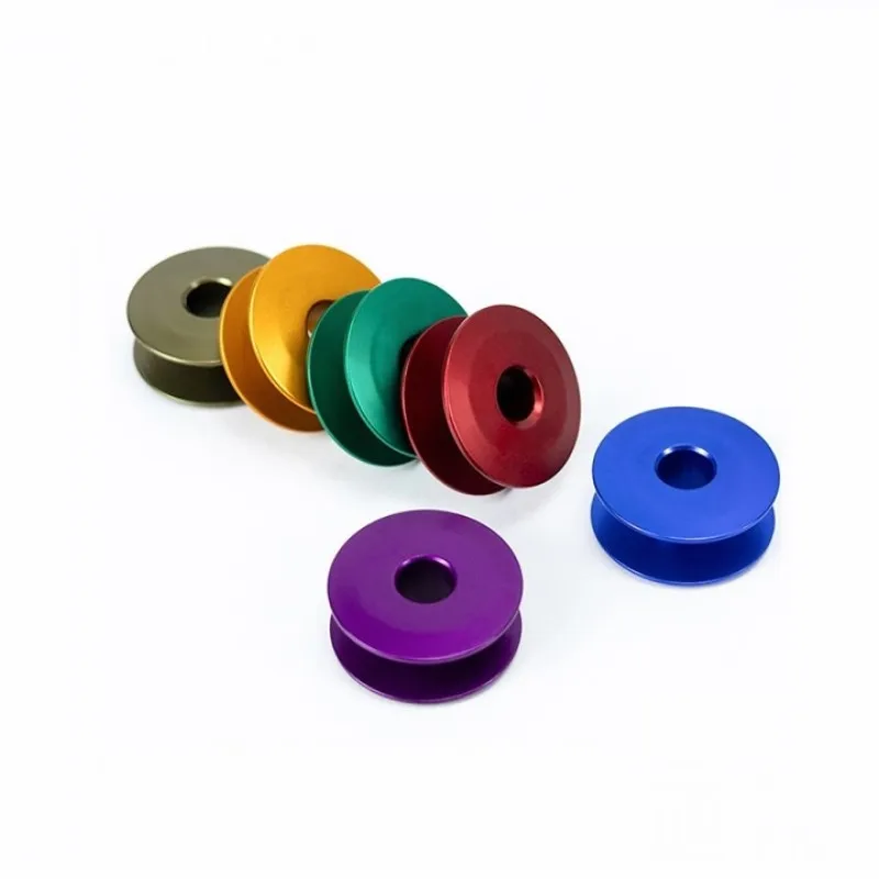 

100Pcs Of 272152 40264 Colorful Aluminium Flat Bevel Bobbin For High Speed Lockstitch Computer Industrial Sewing Machine