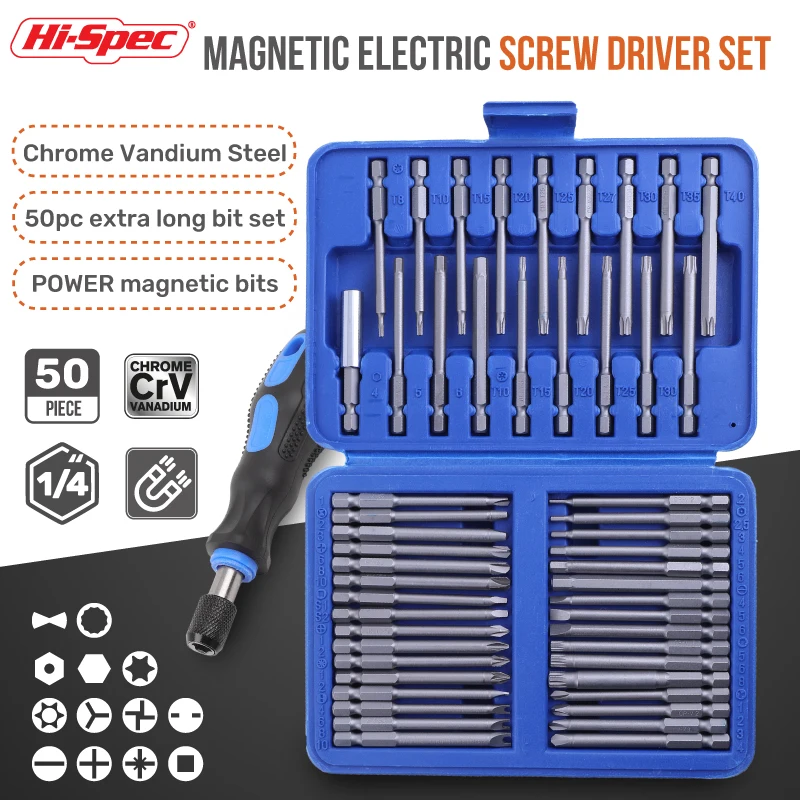 Extra Long Security Magnetic Screwdriver Bit Set Screwdriver Bits Kit Torx Star Hex Spline Bit Interchangeable Screw Driver Head