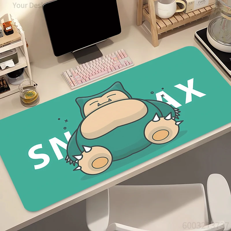 Natural Rubber Mouse Pad Pokemon Snorlax Accessories PC Gamer alfombrilla Computer Desk Mat Laptop Varmilo Keyboard Pad Mousepad