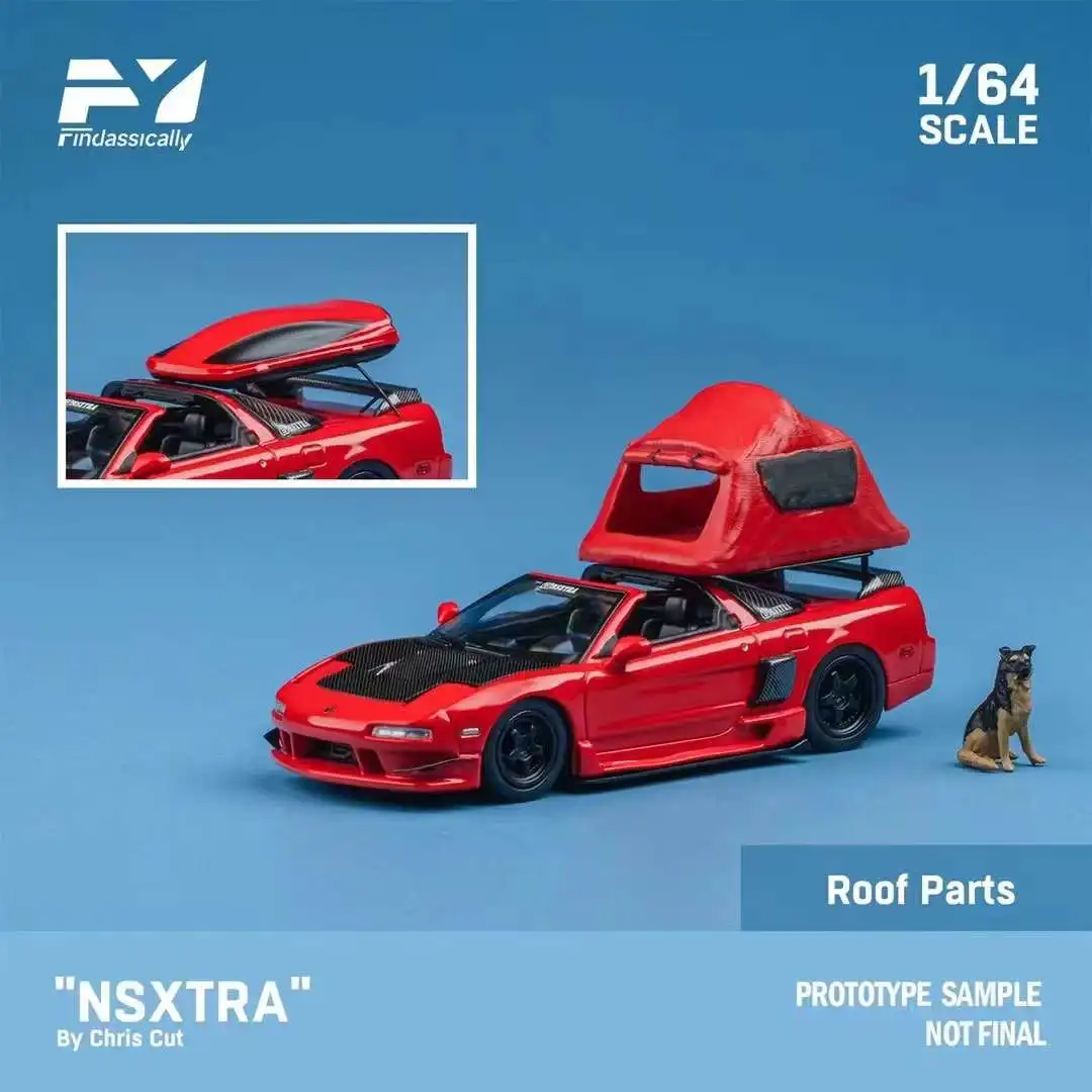 FindclassicallY 1:64 NSX TRA by Chris Cut Car Set Carbon Hood Limited500 Diecast Model Car