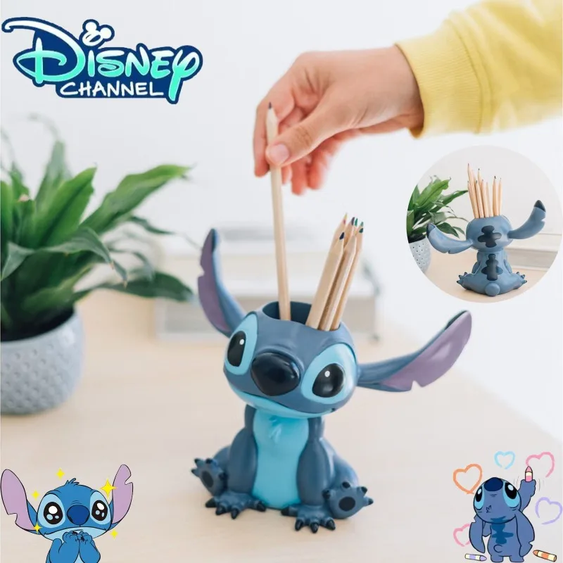 Disney Lilo & Stitch Creative Stationery Organizer Pen Holder Cartoon Mickey Multi-purpose Quirky Tabletop Decoration Kids Gifts