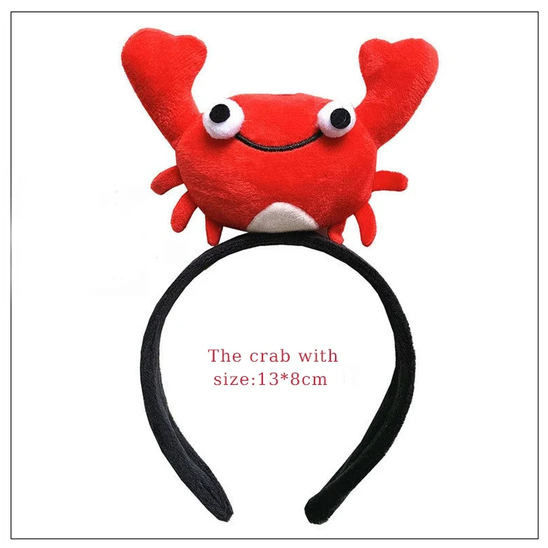 Ocean Children's Day Dress Up Hat Headband Performance Dance Cartoon Headwear Crab Lobster Shark Carp Crocodile Panda Headband