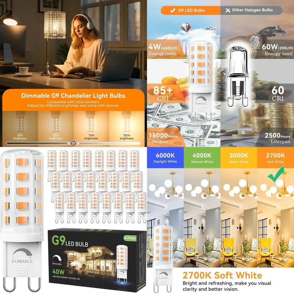 Dimmable 24-Pack G9…