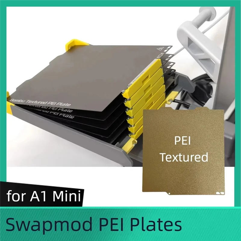 

KYCOR-For Bamboo Lab A1 Mini Series 5Pcs 3D Printer Spring Steel Pei Plate Accurate Efficient 184X184x0.6Mm Printing Panels