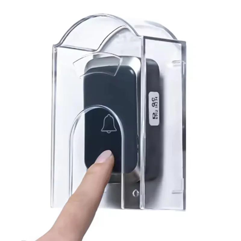 B24B Waterproof Doorbell Push Button Cover For Outside, Doorbell Rain Cover Shield Hood For Garage Door Opener Switch