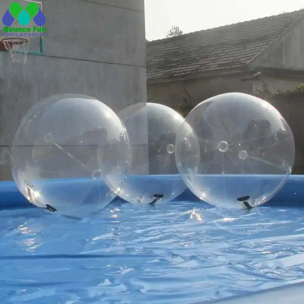 Human Sized 2m PVC Clear Inflatable Water Walking Ball Inflatable Water Zorbing Roller Balls Giant Balloon For Swimming Pool