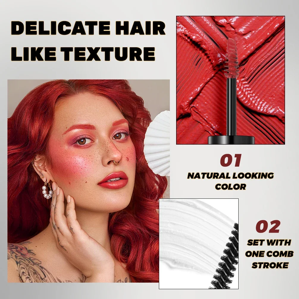 Qibest creme de sobrancelha colorido de ponta dupla, rímel à prova d'água e à prova de suor, sabonete em gel para sobrancelha, maquiagem duradoura, creme colorido para sobrancelhas