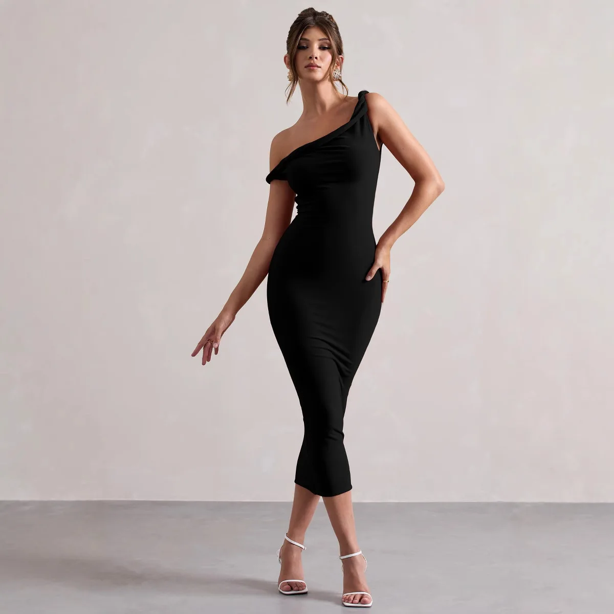 

Сексуальное женское платье с высокой талией и молочным волокном, Thiened, осенний сезон, модный Ele Sle No Sve