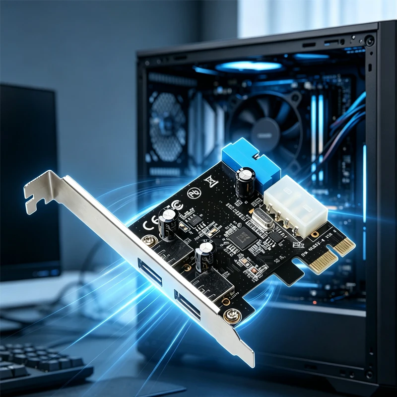 VL805 chip Expansion Adapter PCI-E Riser Card Expansion card Extender PCIe Converter USB3.0 HUB PCI-E To USB 3.0 Card VL805 chip
