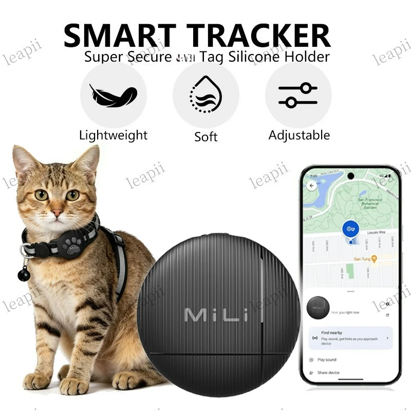 Smart Tracker Tags for Pets,Android Only (NOT IOS or Huawei) Item Finder Works with Google Find Hub Device and Cat Collar