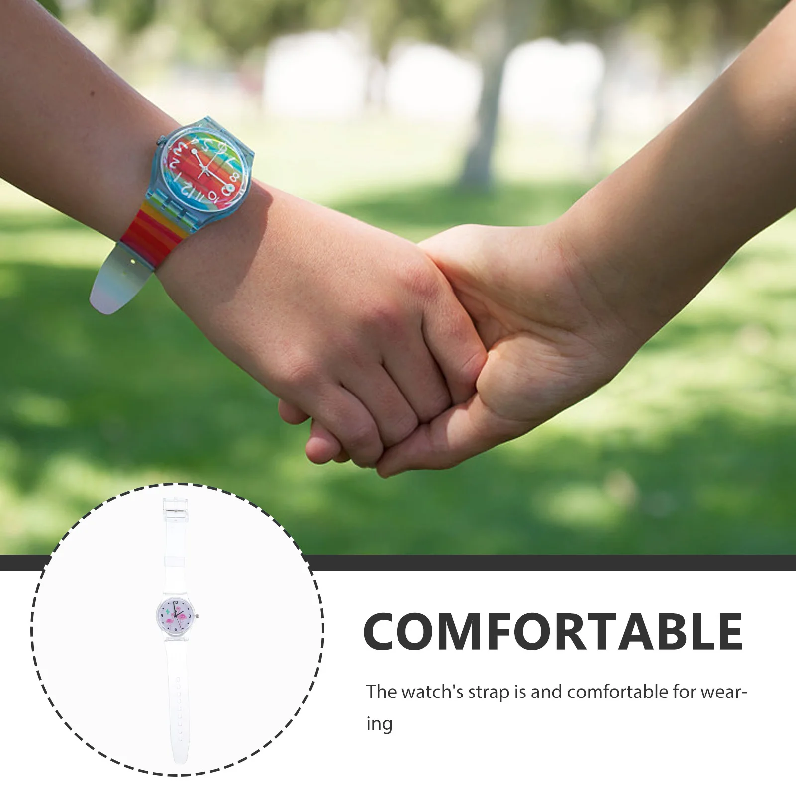 1 قطعة ساعة فلامنغو سيليكون كوارتز ساعة هدية عيد ميلاد للطلاب رائعتين مقاوم للماء تصميم متين إبداعي #4