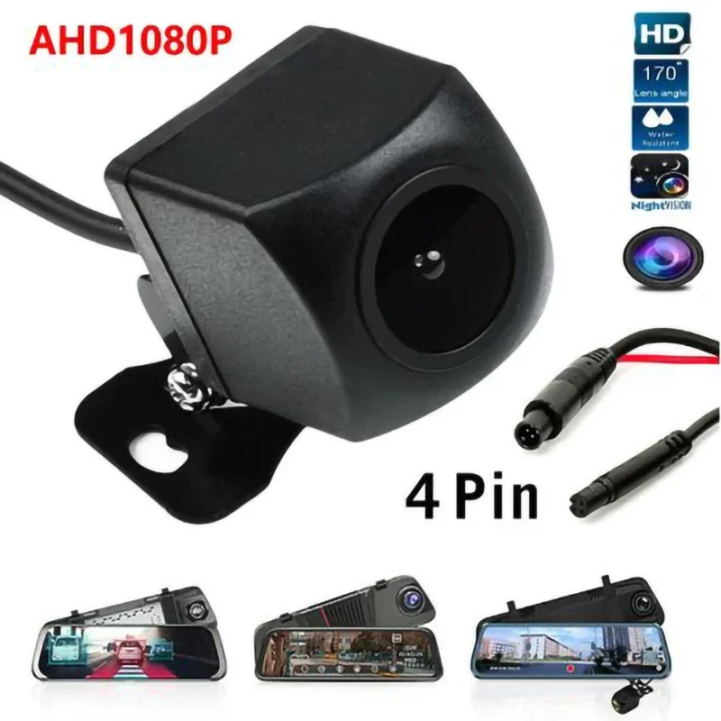 

Dashcam reverse image 4 pin 1080P HD waterproof wide Angle reverse camera full screen streaming media dashcam