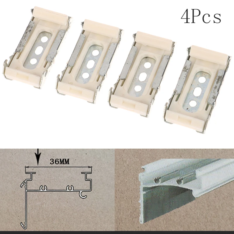 

4Pcs 36MM Metal Ceiling Brackets Roller Shutter Track Installation For Spring Roller Blinds Top Rails Roman Blinds Accessories