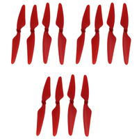ABKN-12Pcs For Hubsan H501S X4 RC Quadcopter Propellers Blades 2CW/2CCW, Red