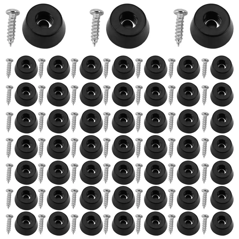 ABMS-52PCS Rubber Feet For Cutting Board (0.31X0.59Inch) Anti Scratch Rubber Cutting Board Feet For Chairs & Other Furniture