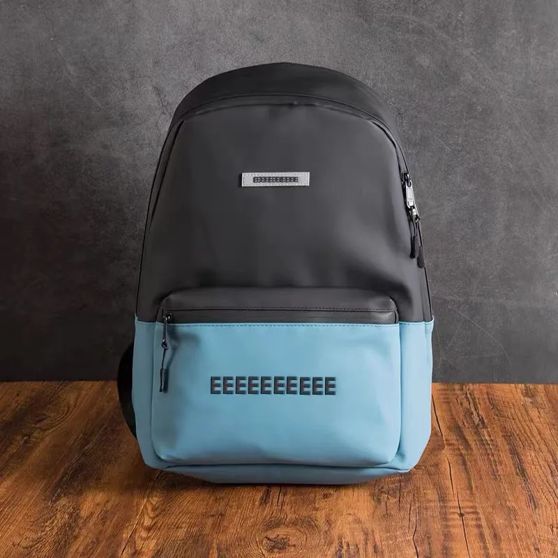

Luxury Brand Men's Backpacks Embossed Letter Logo Schoolbags Fashion Design Leather Backpacks Large Capacity Travel Bags