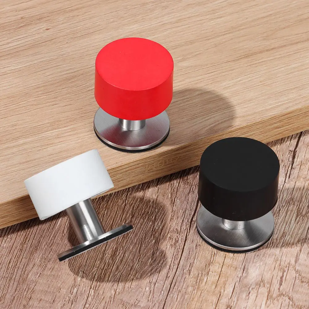 Stainless Steel Non Punch Tools Heavy Duty Rubber Floor Protector Door Stopper Door Stop Rubber Stopper